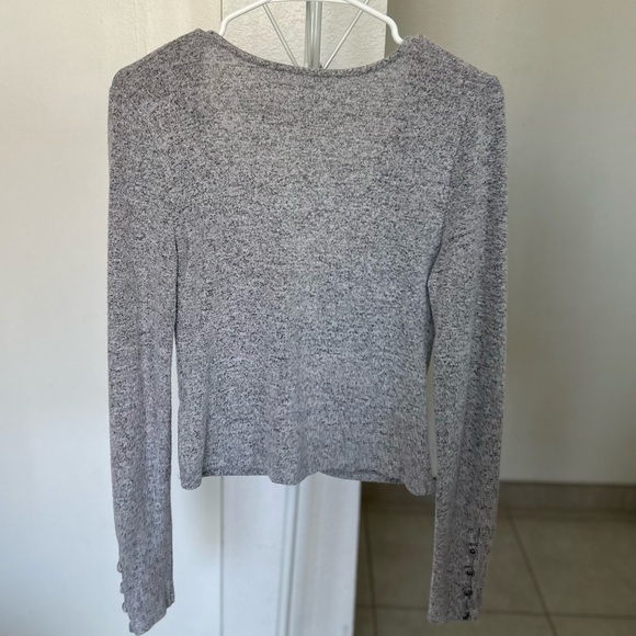 Free People All Types Of Twisted Top Grey Size S - Picture 5 of 9